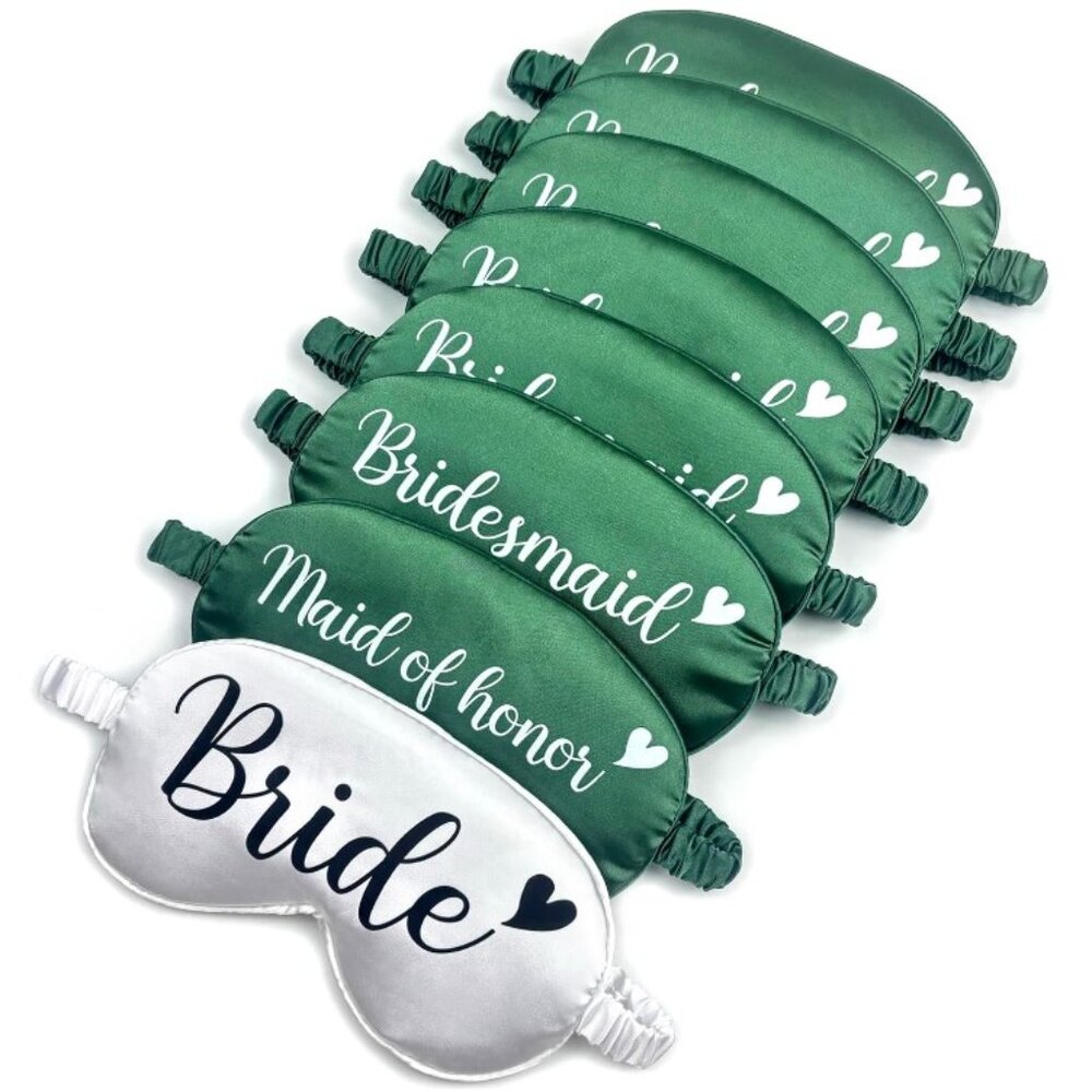 Set of 8 Sleep Masks for Bridesmaid Proposals – Gifts for Bridesmaids at Bridal